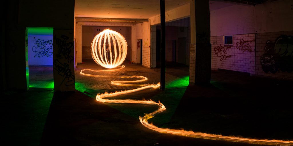 Fire orb with fire trail