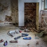 Shoes in the Whitney-Houston-House, Beelitz Heilstätten