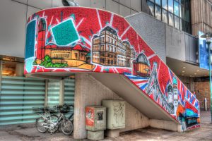 Graffiti art in the city center of Darmstadt