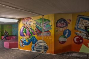 Graffiti art in an underbridge